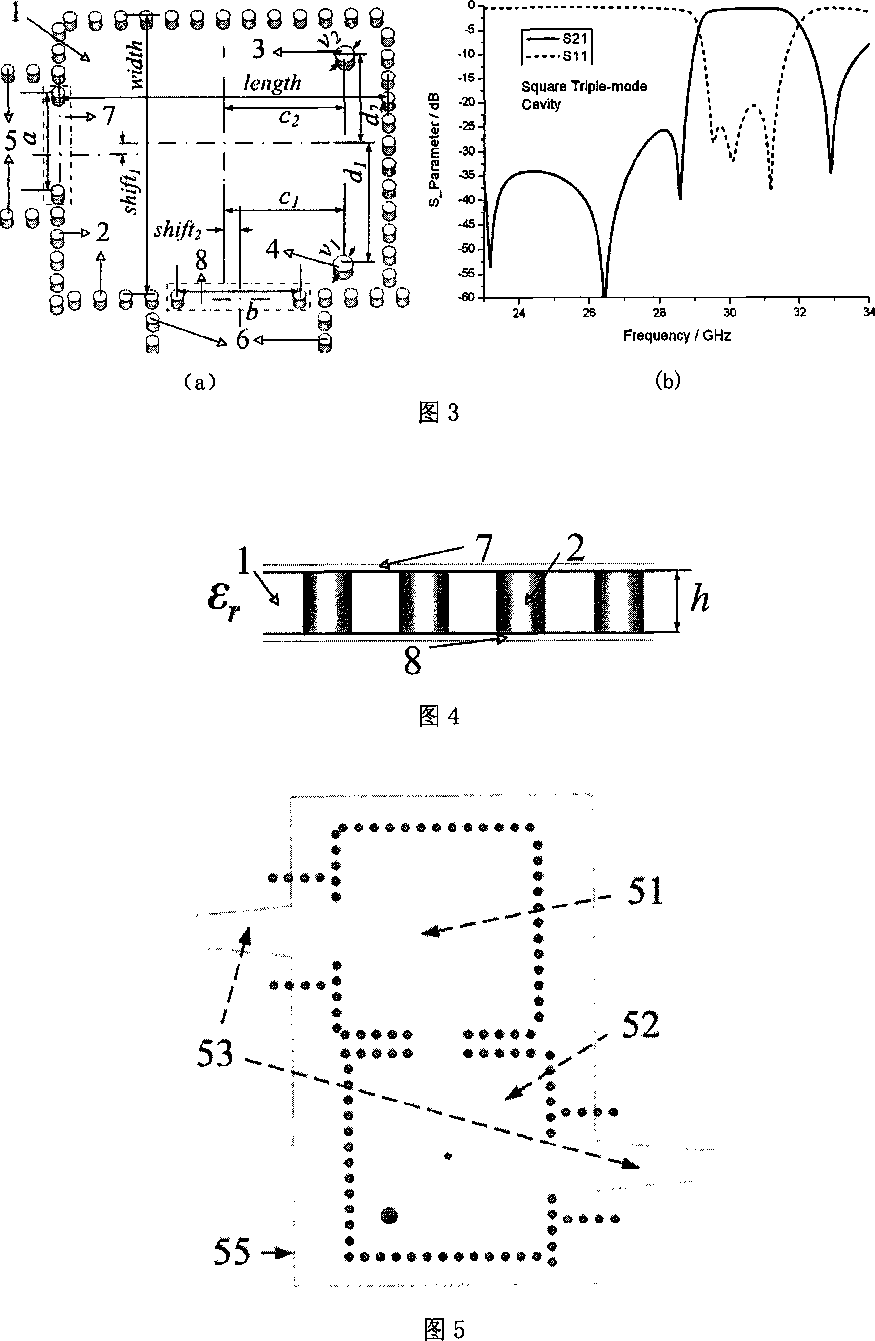 A substrate integration waveguide multi-mode filter based on square high order cavity