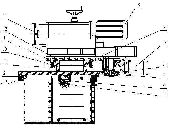 Lifting rotary adjusting mechanism for milling head of edge milling machine