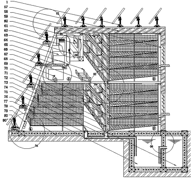 Solar constant-temperature stereo layer raising system