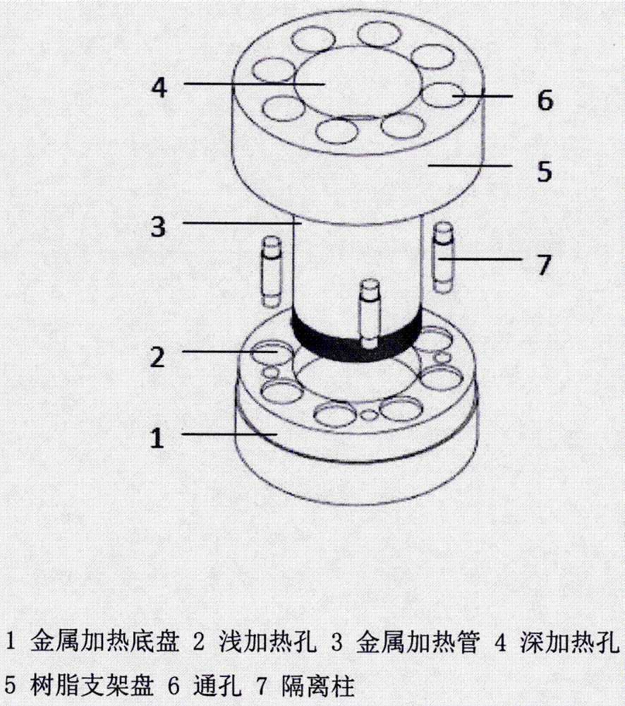 Combined type heating element capable of heating small amount of resin