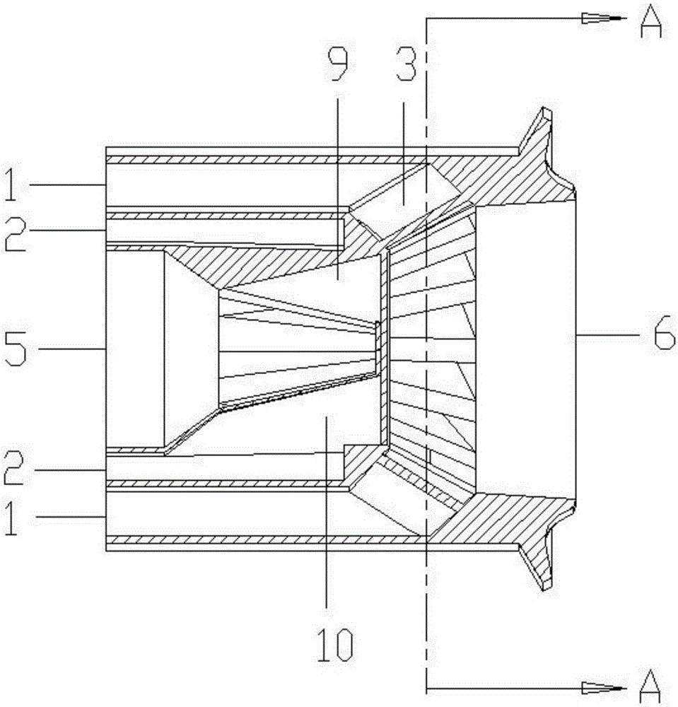 Pyrolysis fuel gas and air rapid mixing device