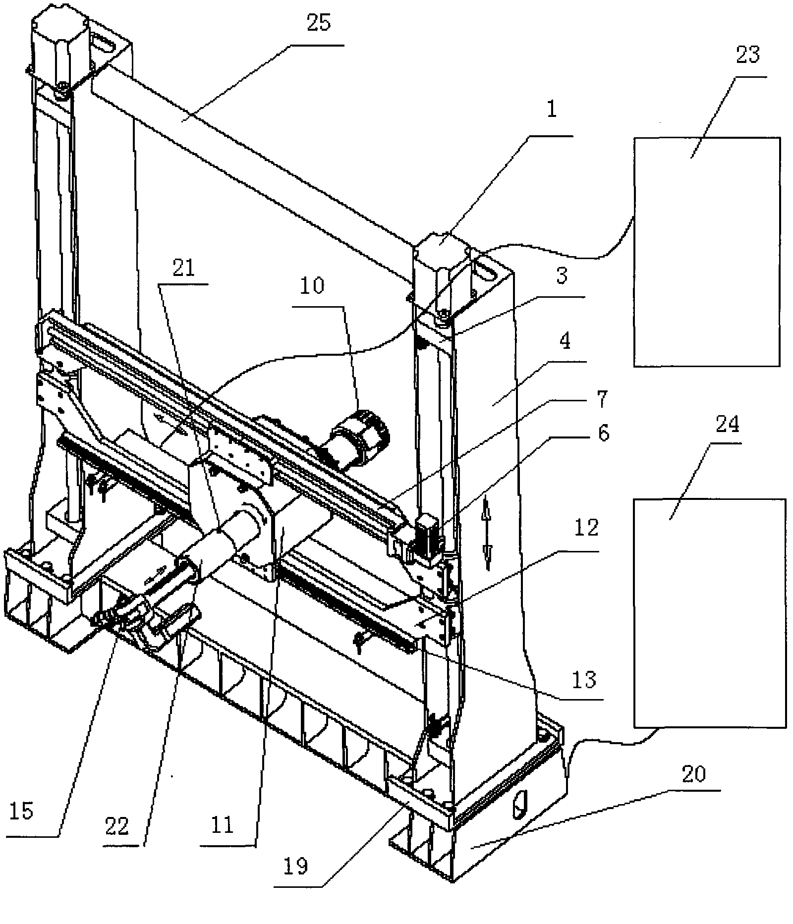 Travel driving device for spraying robot