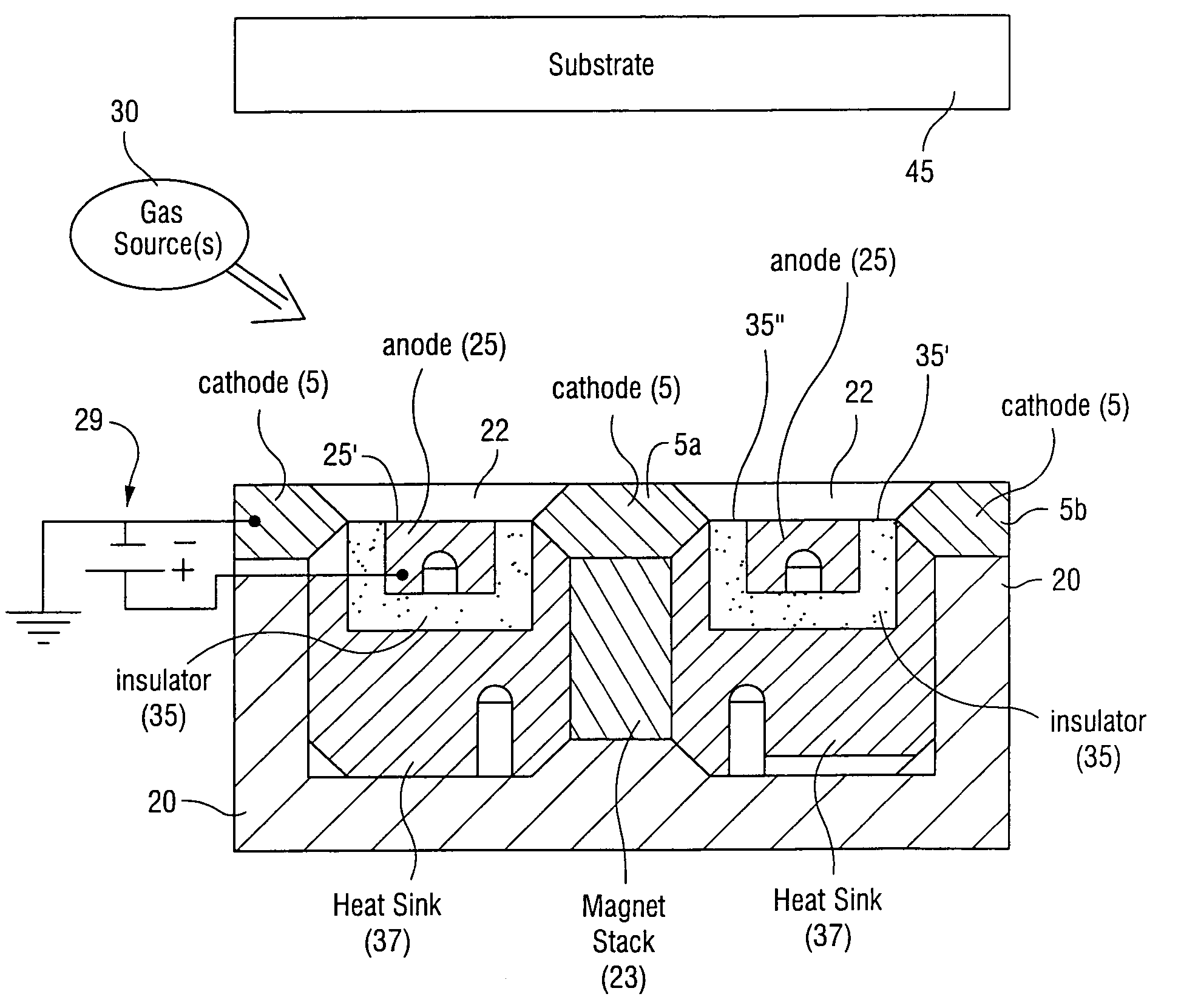 Ion source with substantially planar design