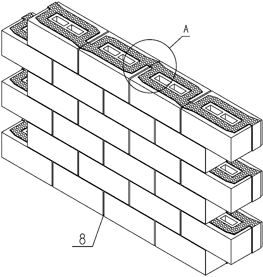 All-obstruction bridge concrete composite self-heat-preservation integrated building block