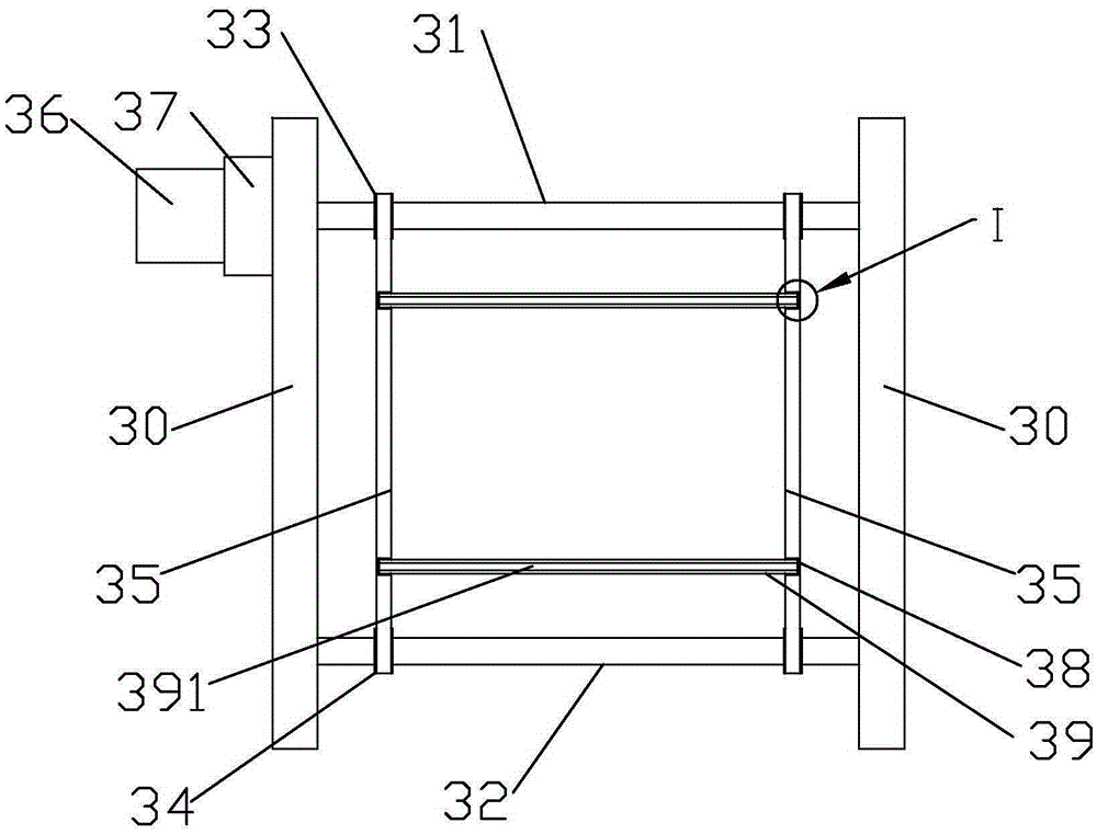 Drying device for glass cleaning machine