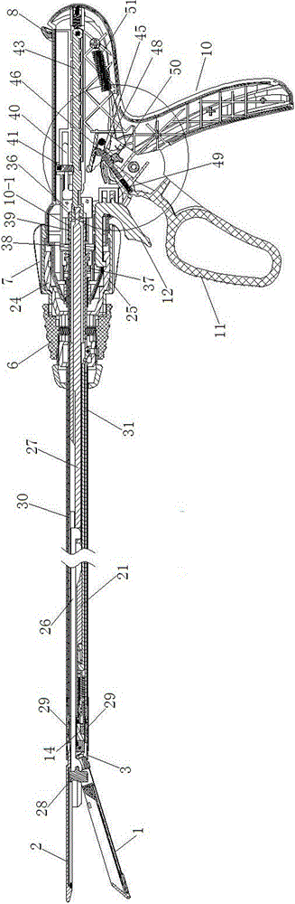 Clamping insurance device for surgical suture device