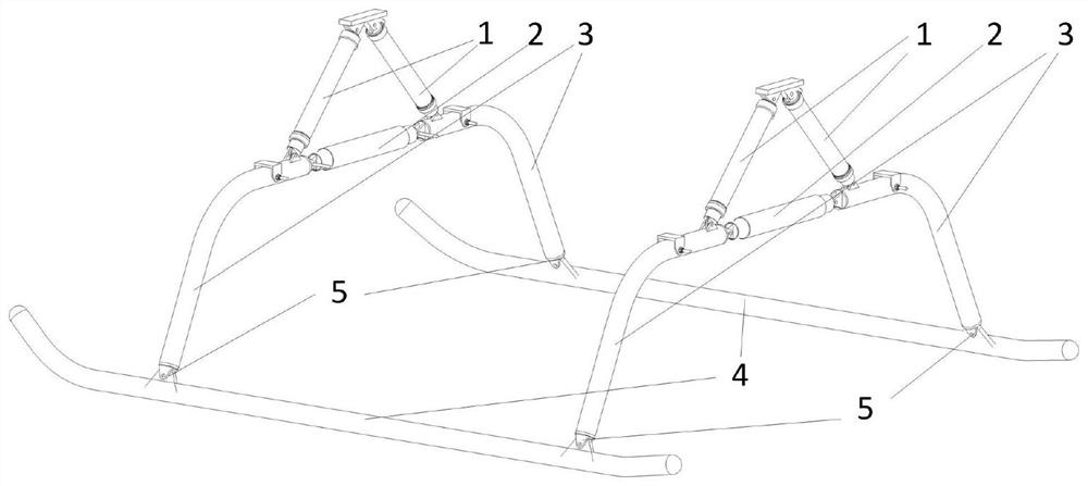 Adjustable skid undercarriage for unmanned helicopter