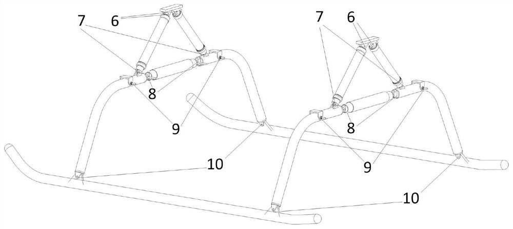 Adjustable skid undercarriage for unmanned helicopter