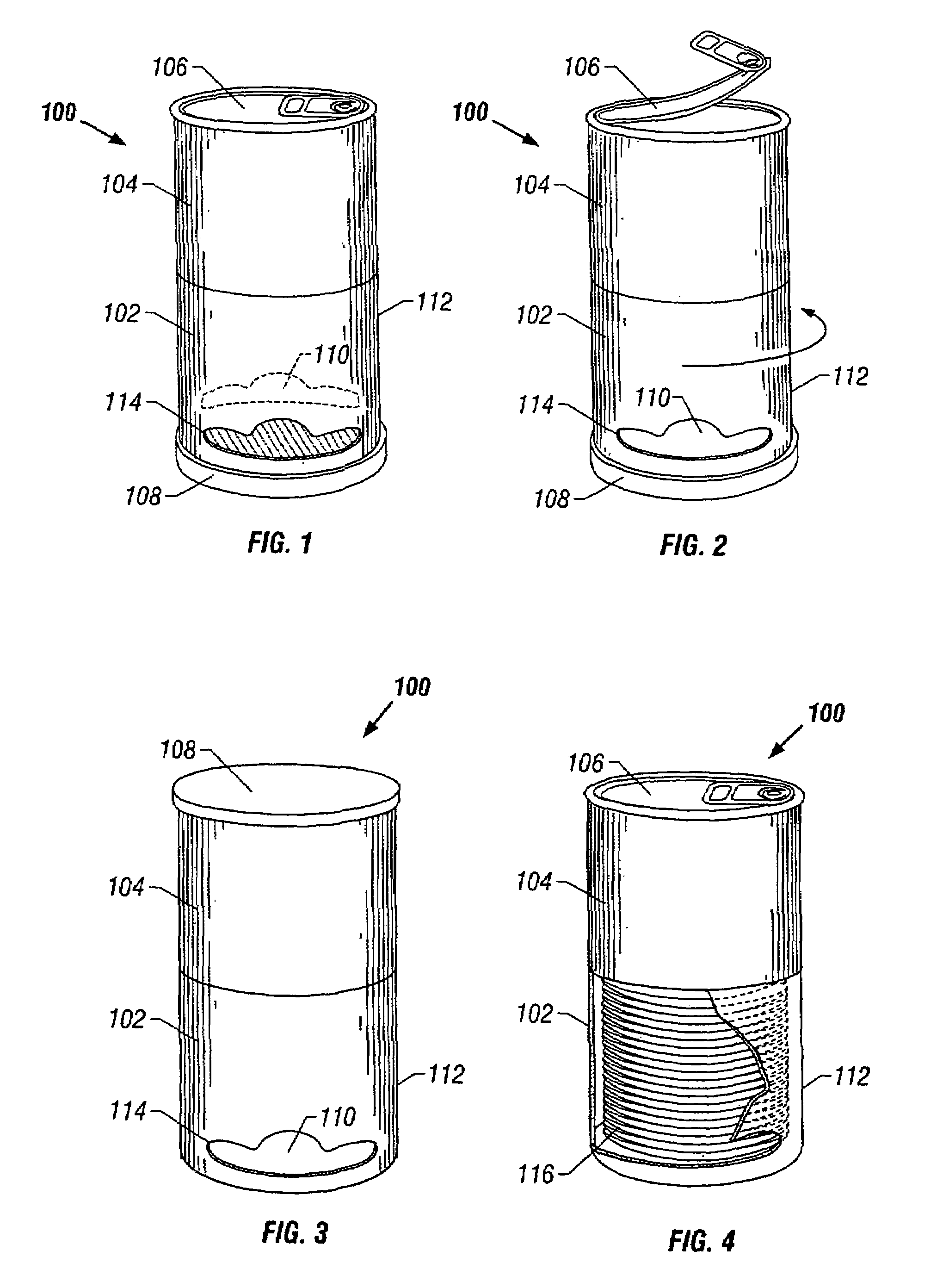 Food container and methods of forming and using thereof