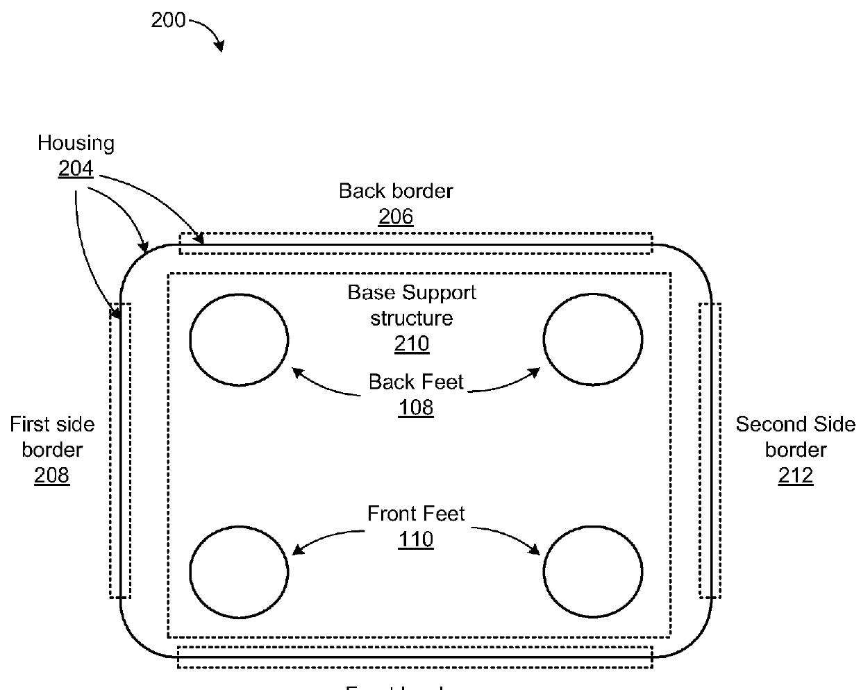 Eliminating tilting of laptop devices