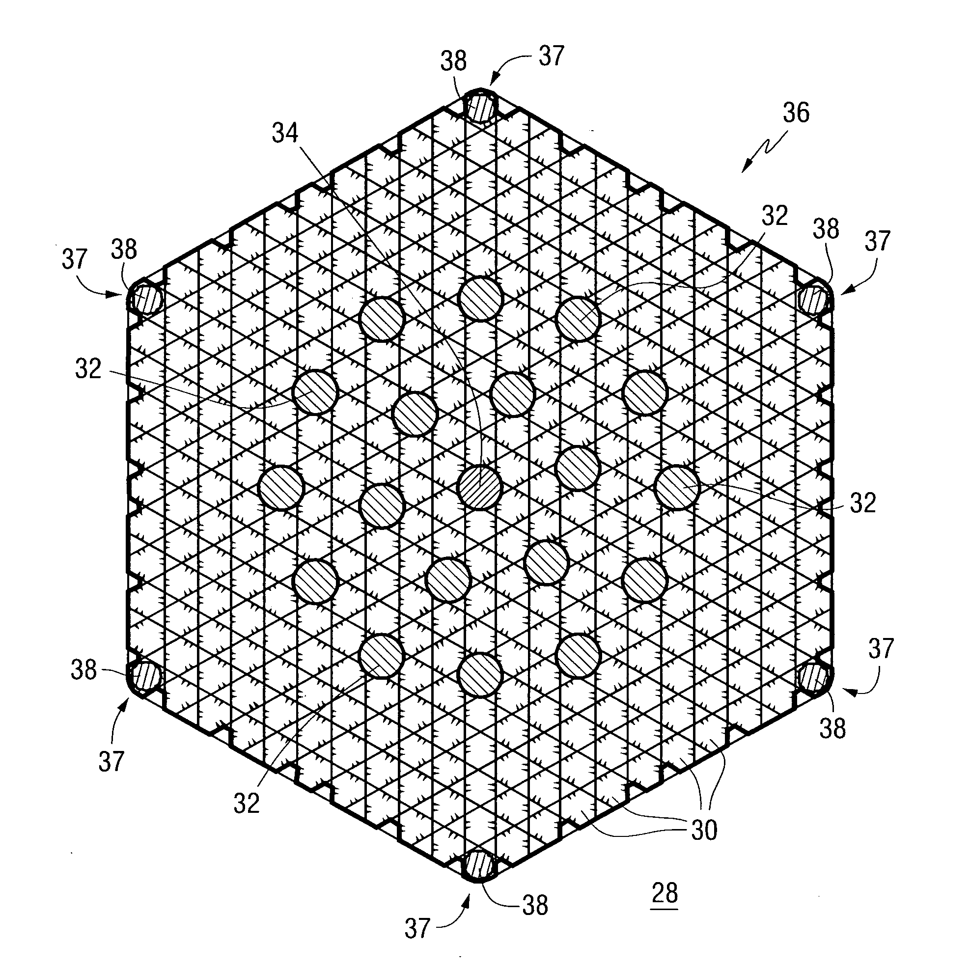 Nuclear fuel assemblies with structural support replacement rods