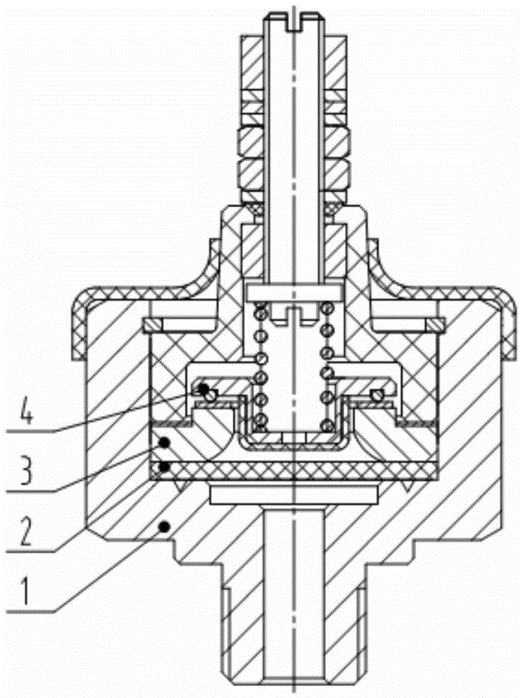 Air braking system warning lamp switch for automobile and engineering machinery