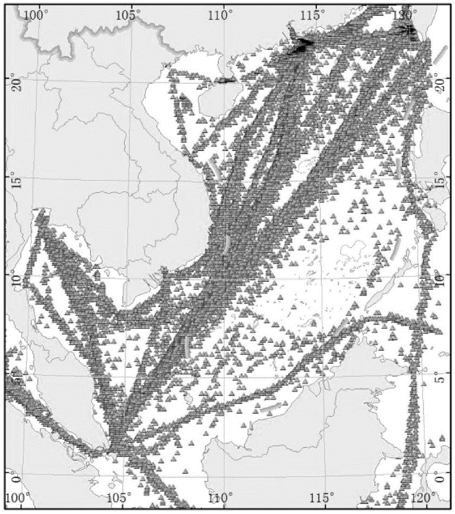 Method for generating ship track curve based on voluntary observation ship (VOS) data