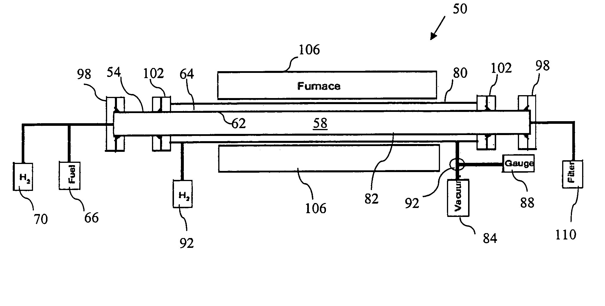 System and method for controlling hydrogen elimination during carbon nanotube synthesis from hydrocarbons