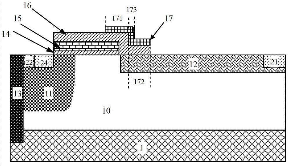 Radio frequency laterally diffused metal oxide semiconductor (LDMOS) component and manufacturing method thereof