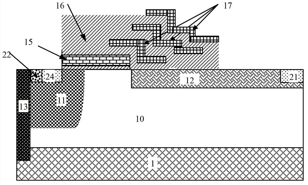 Radio frequency laterally diffused metal oxide semiconductor (LDMOS) component and manufacturing method thereof