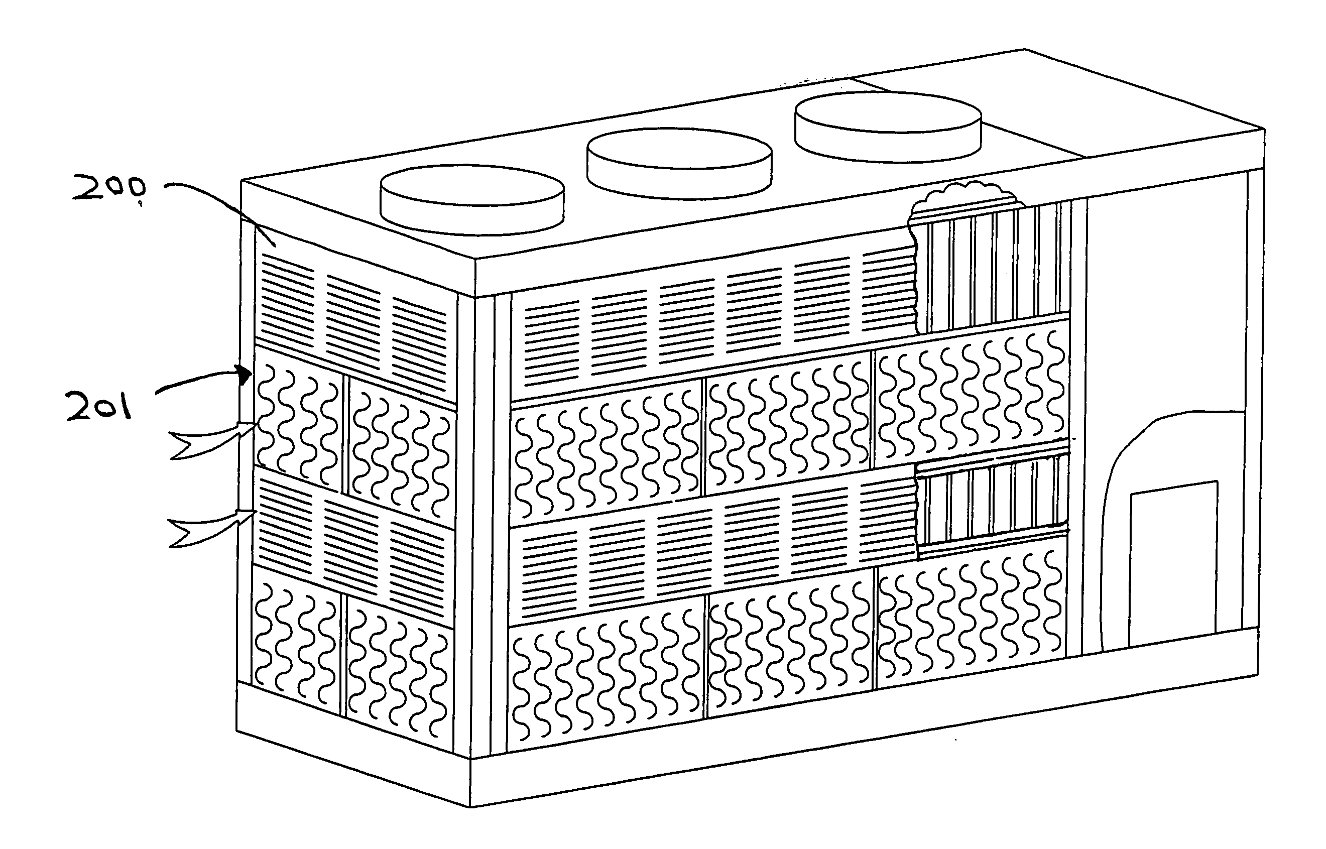 Air conditioning system with multiple-effect evaporative condenser