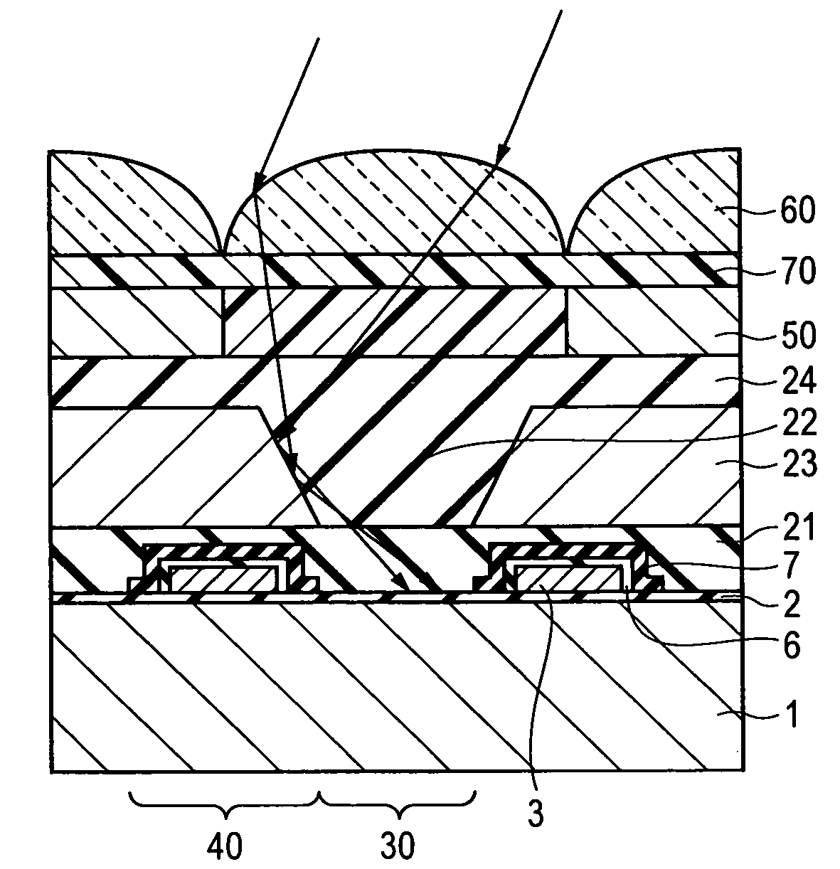 Solid-state image pickup element and method of producing the same