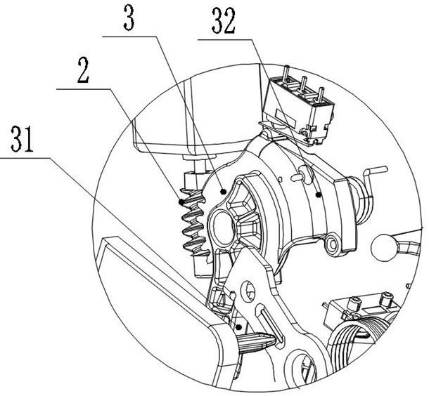 Front middle door lock of automobile