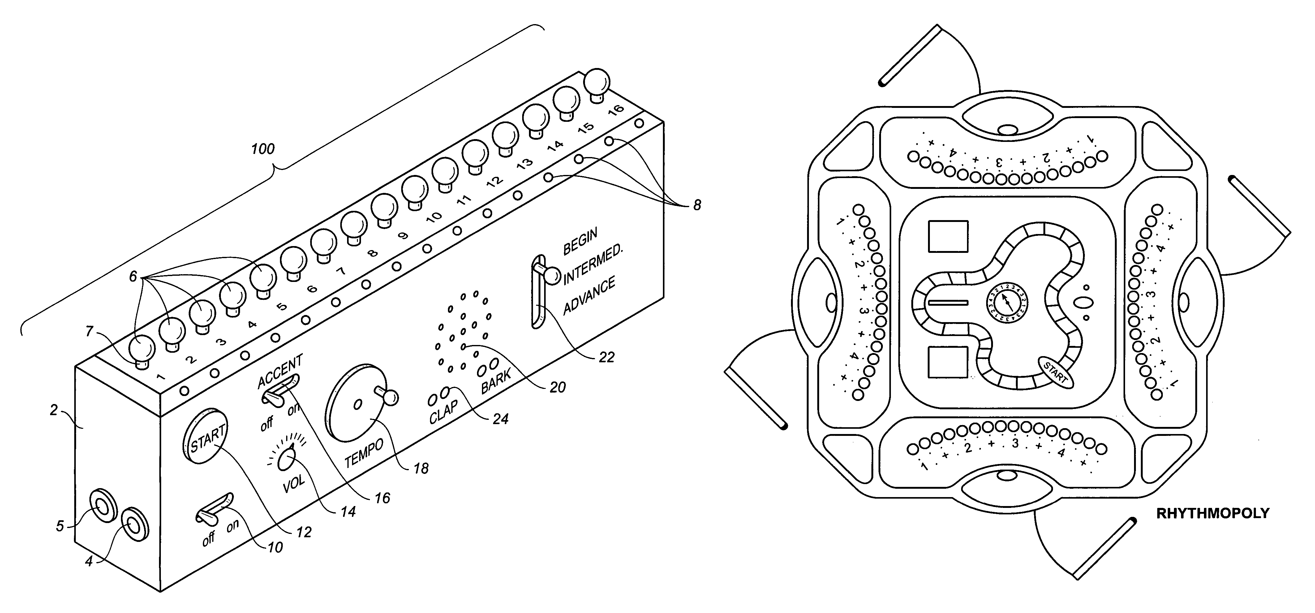 Method and apparatus for teaching rhythm