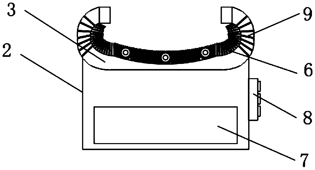 Escalator handrail belt disinfection and sterilization device