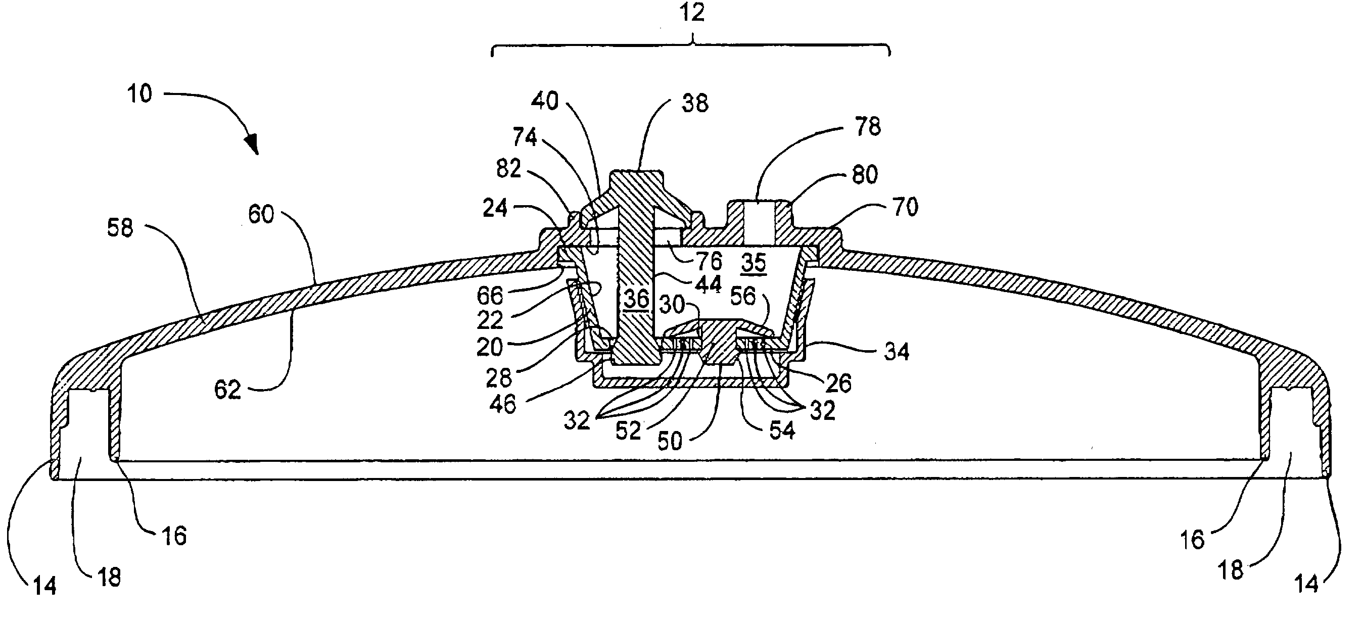 Canister lid with improved evacuation and vent assembly