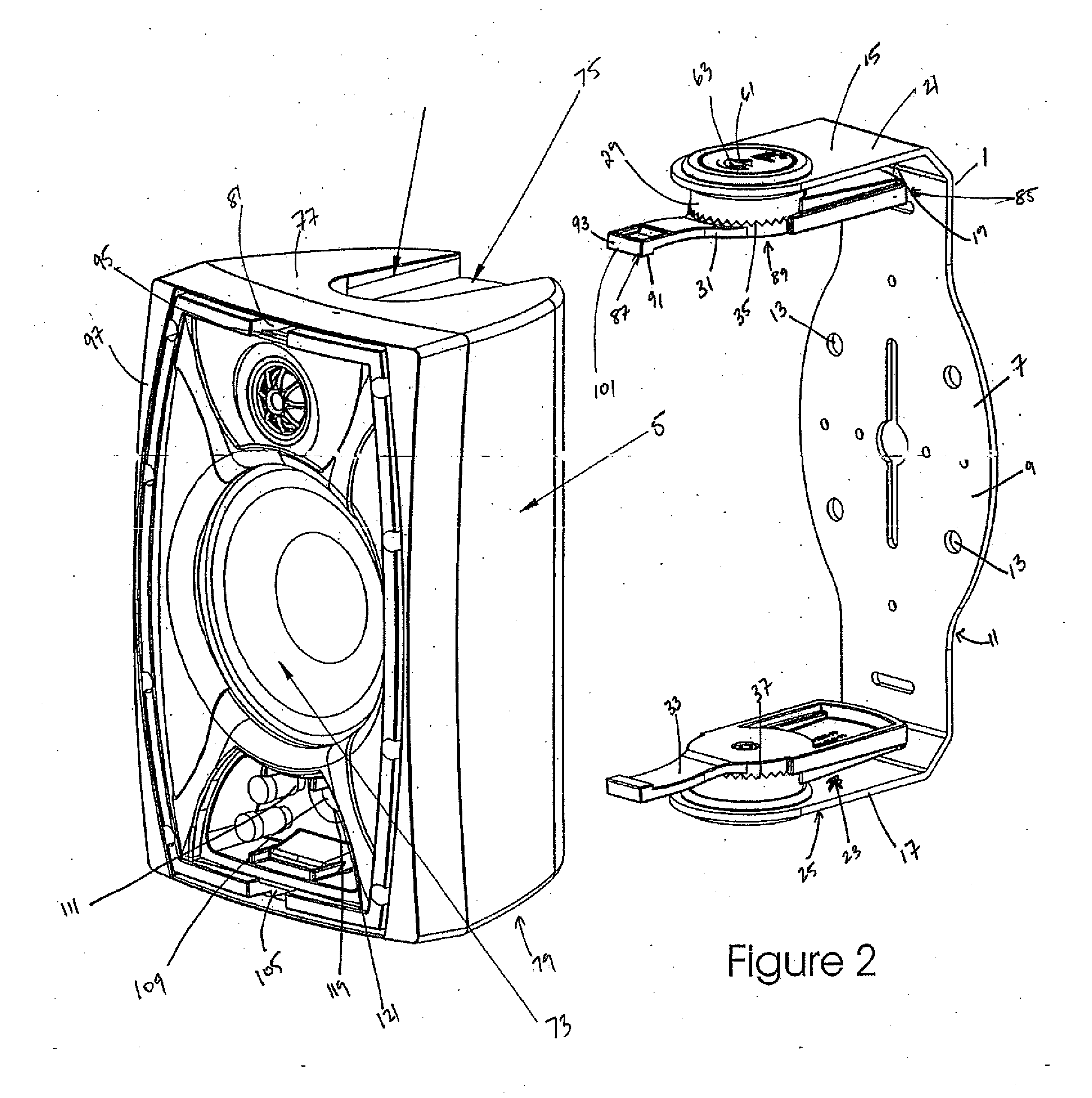 Mountable cabinet speaker