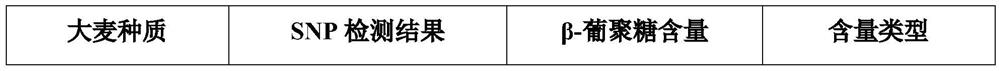 SNP molecular markers related to barley grain β-glucan content and their application