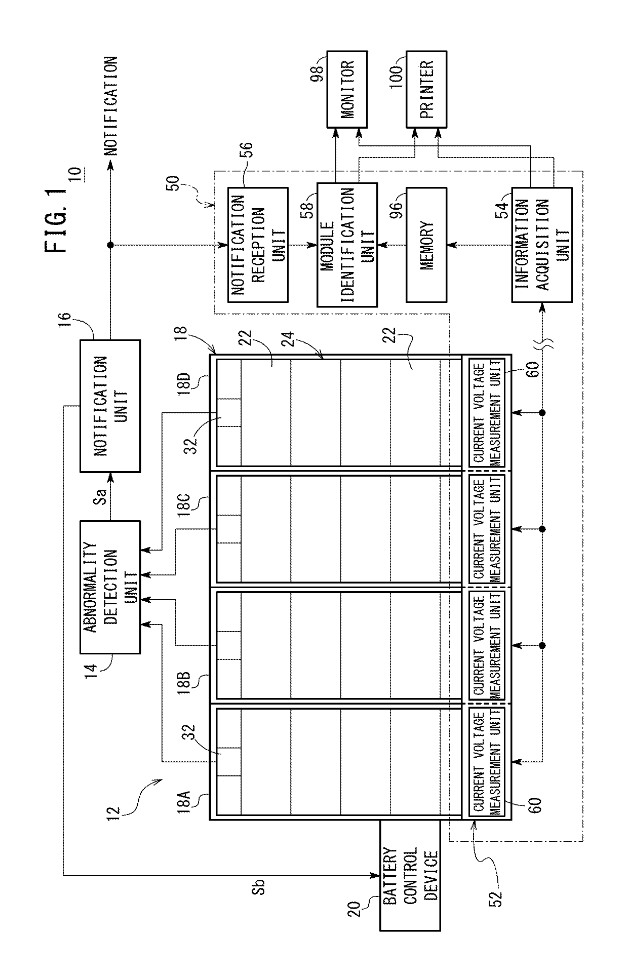 Secondary battery system and method for identifying abnormality of secondary battery system