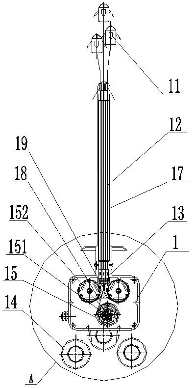 Three-base-point roof separation layer monitor