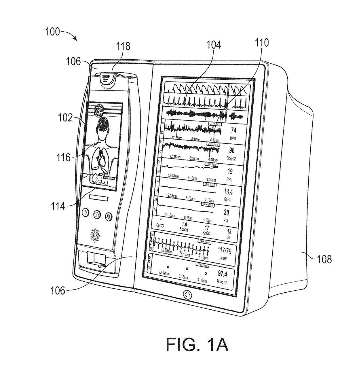 System for displaying medical monitoring data