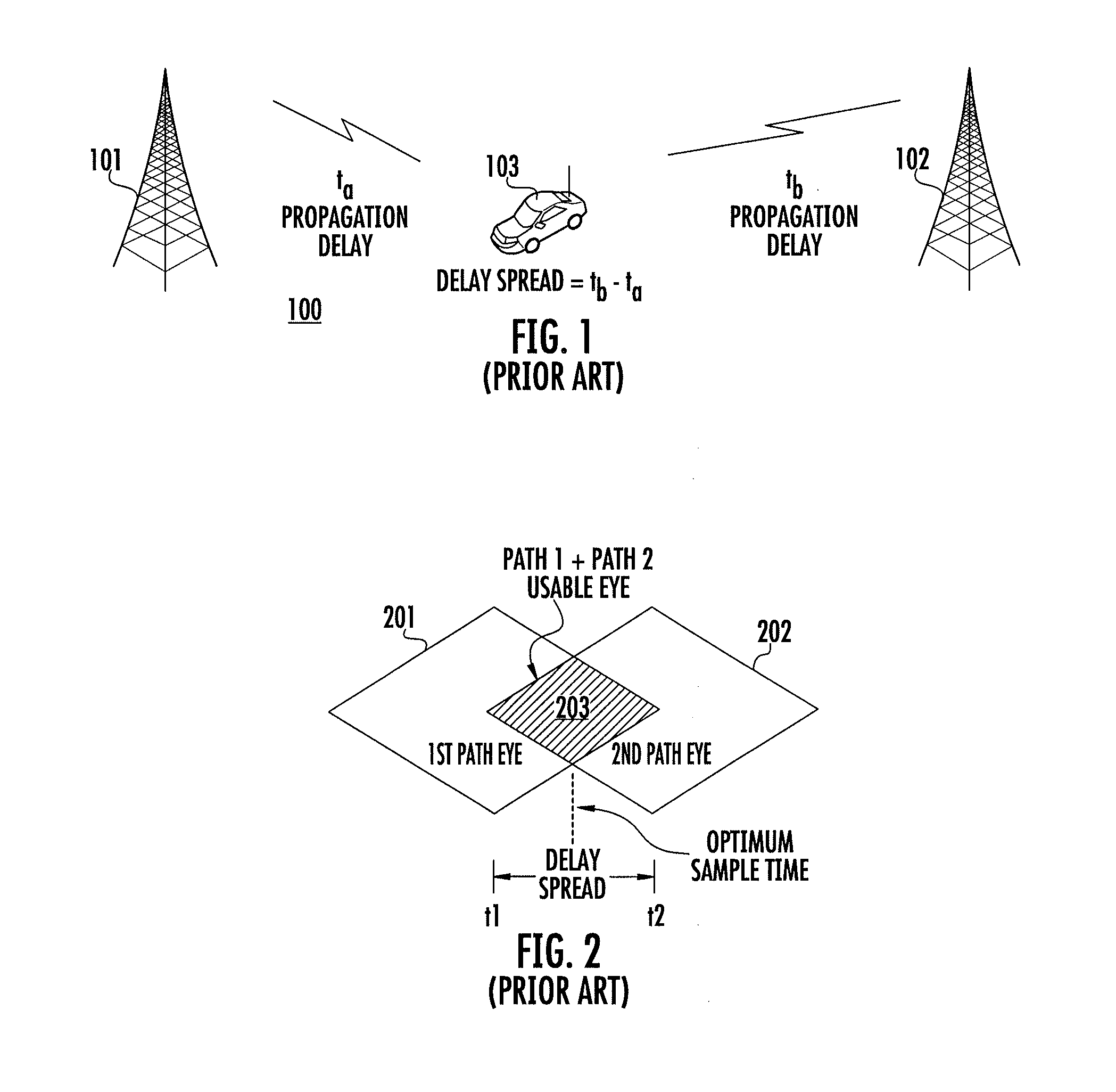 Method for symbol sampling in a high time delay spread interference environment