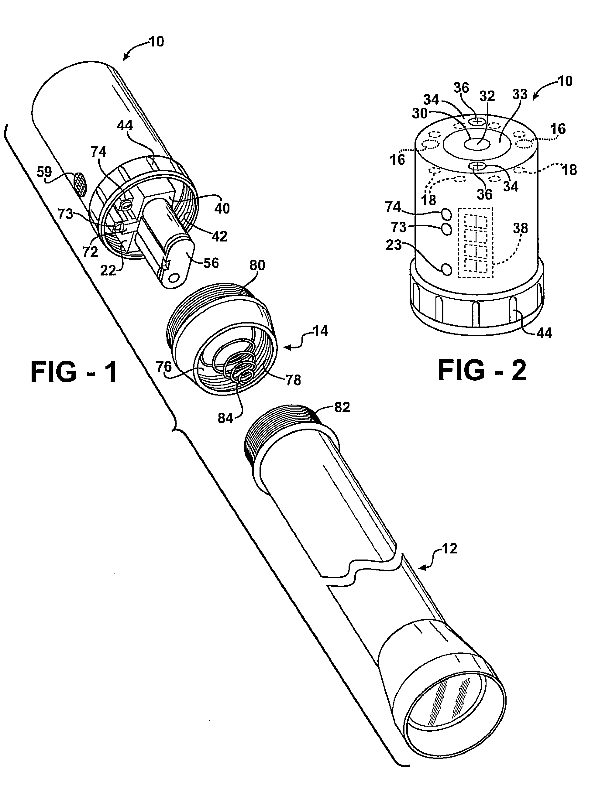 Flashlight with sos and energy saver features