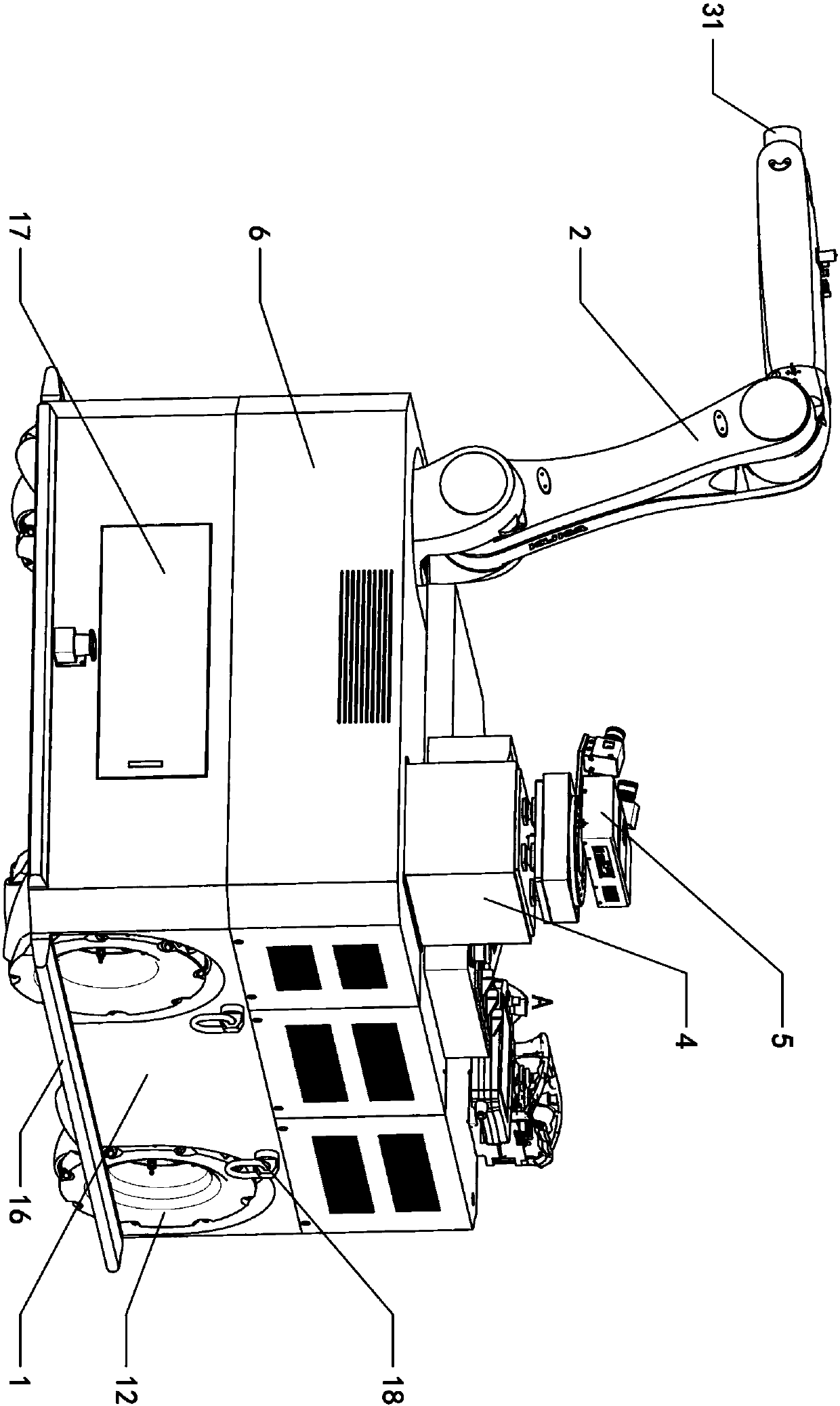 Automatic detection device for one interface of solid rocket engine