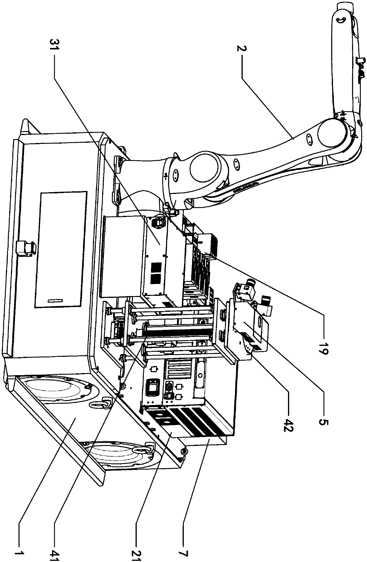 Automatic detection device for one interface of solid rocket engine