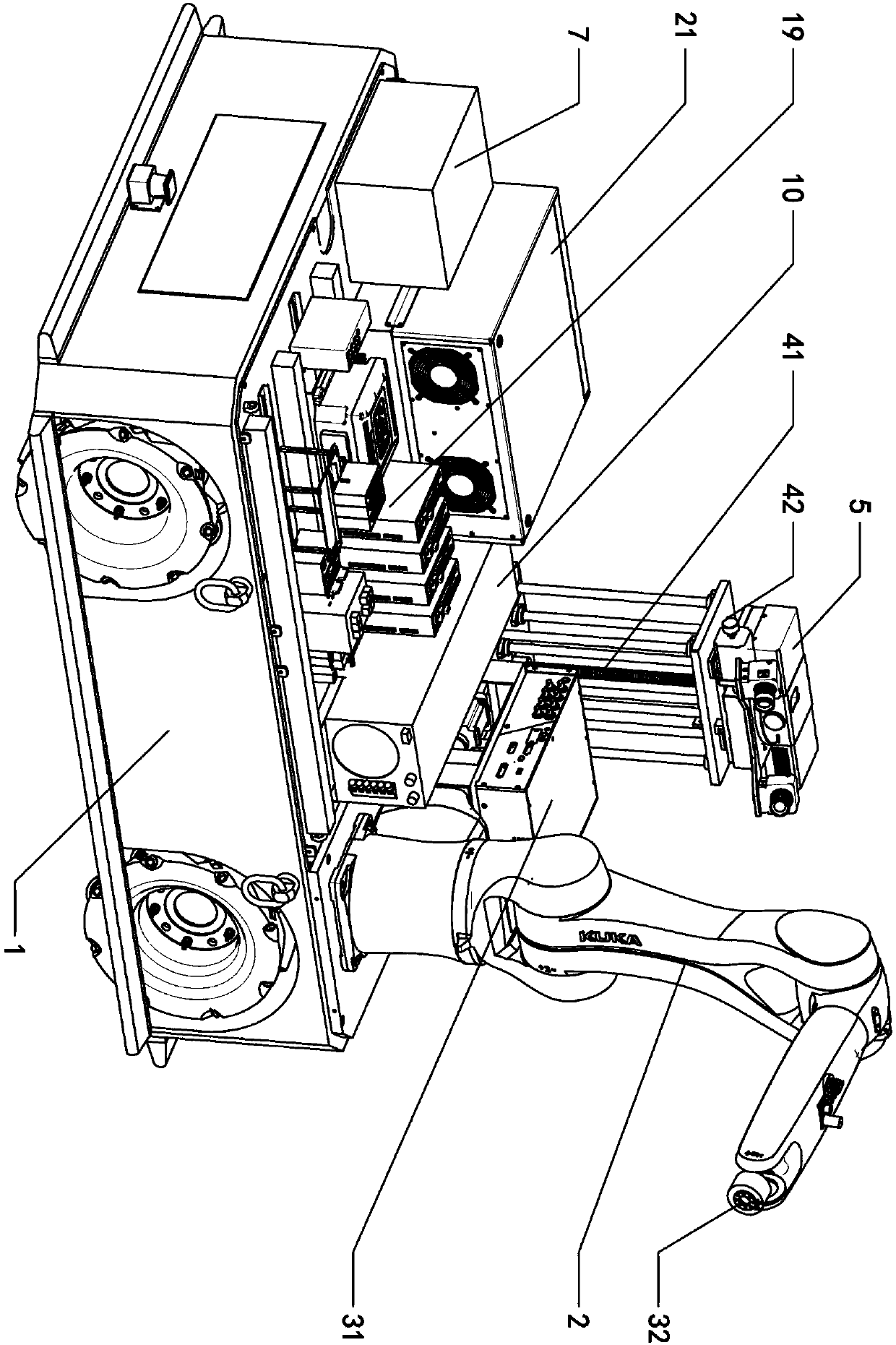 Automatic detection device for one interface of solid rocket engine