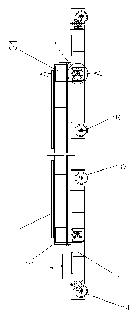 Single-girder bridge crane composite end beam