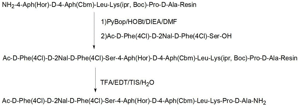 Synthesis of Degarelix by a Solid Phase Fragmentation Method