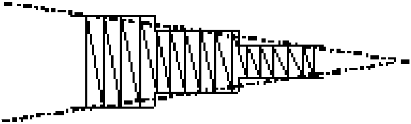 Knitting method for warp-knitted spacer fabric with different thicknesses