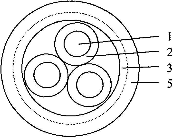 Insulating ethylene propylene rubber LSOH electric power or control cable for ships and warships and processing method thereof