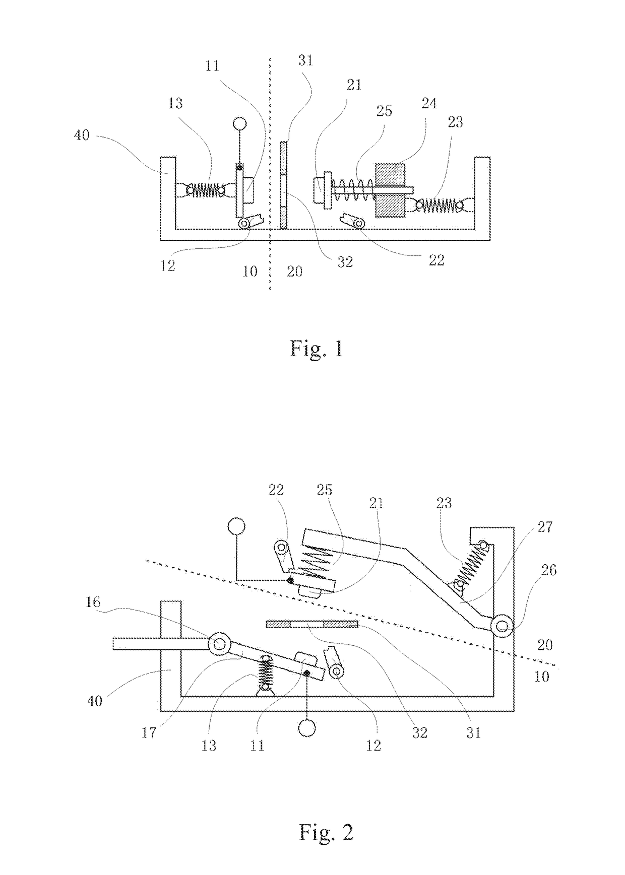 Circuit breaker with quick response and separation and quick response and separation method for circuit breaker