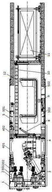 Soil pressure balance rectangular opening-jointing shield equipment and construction method