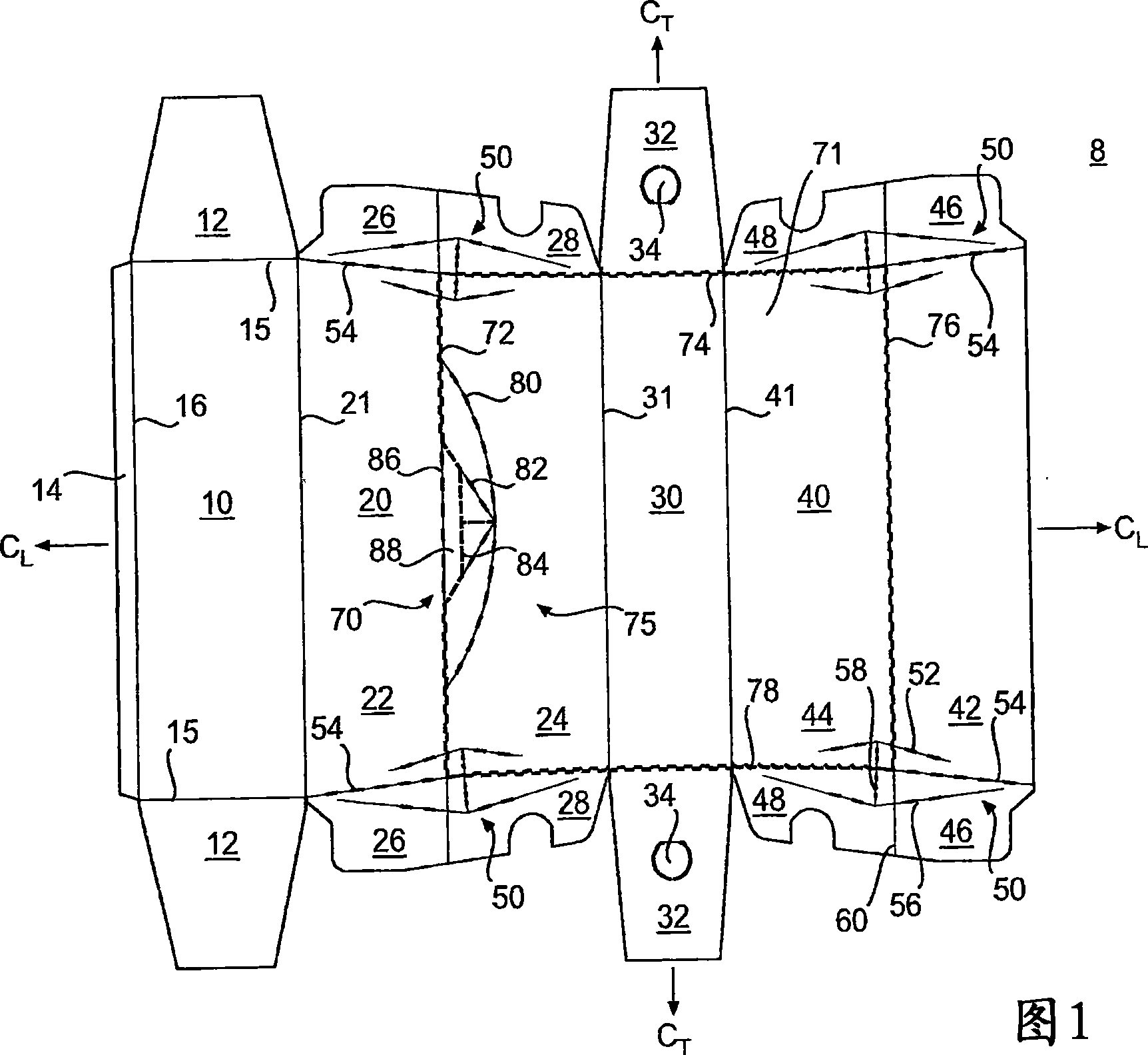 Cartons with dispenser sections