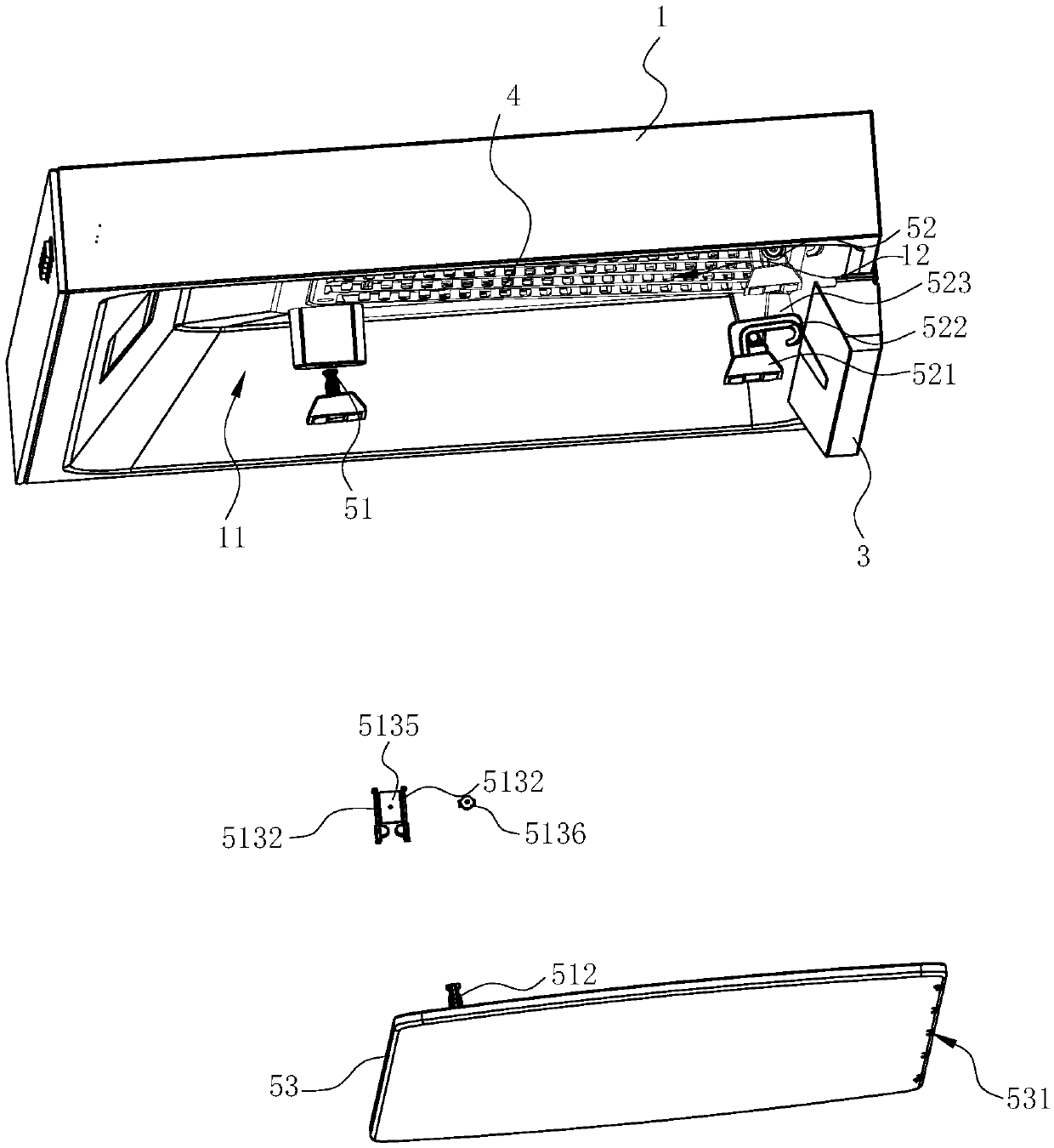 Extractor hood with commutated plate and control method