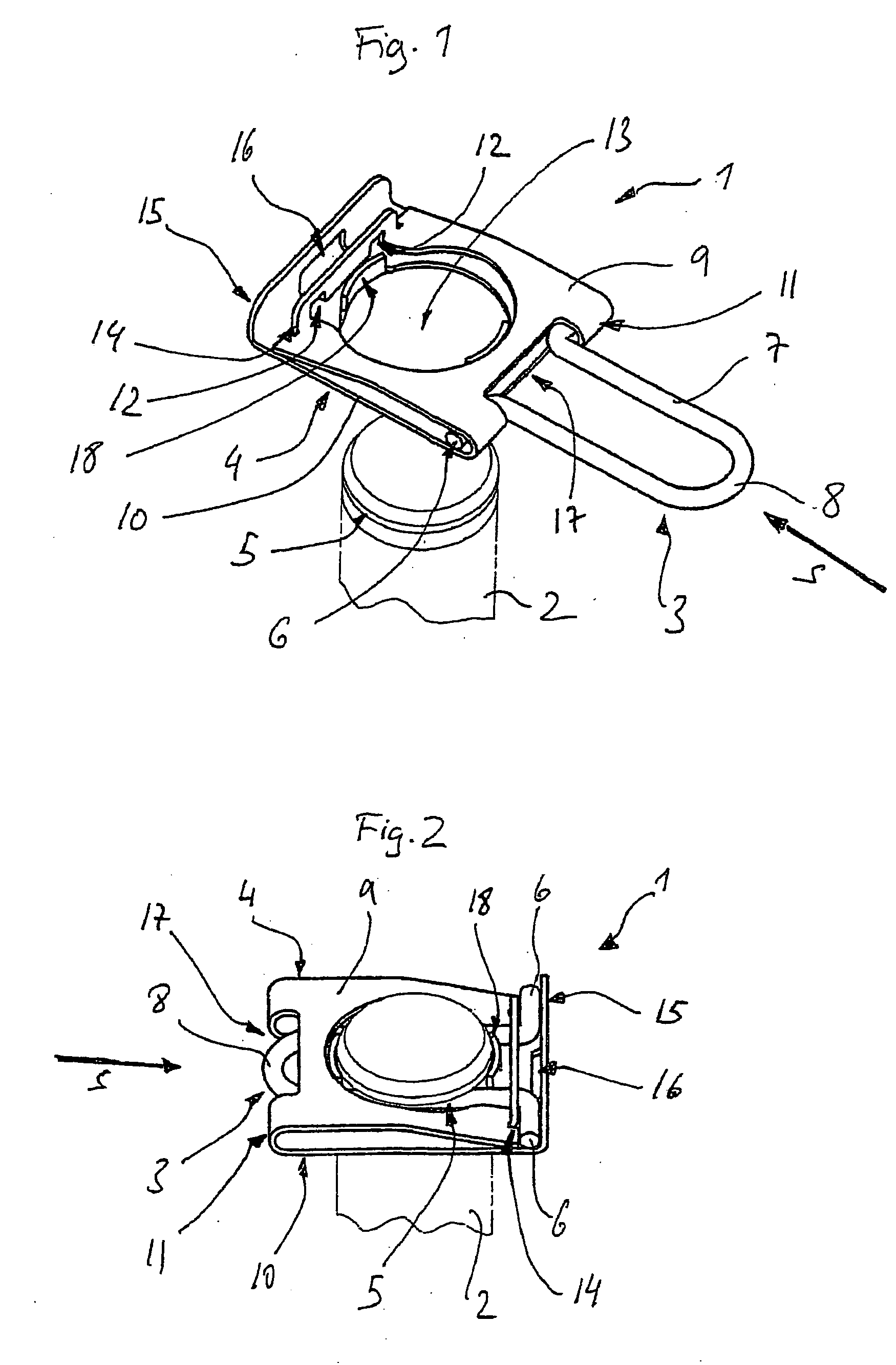 Arrangement for axial securing of grooved bolt