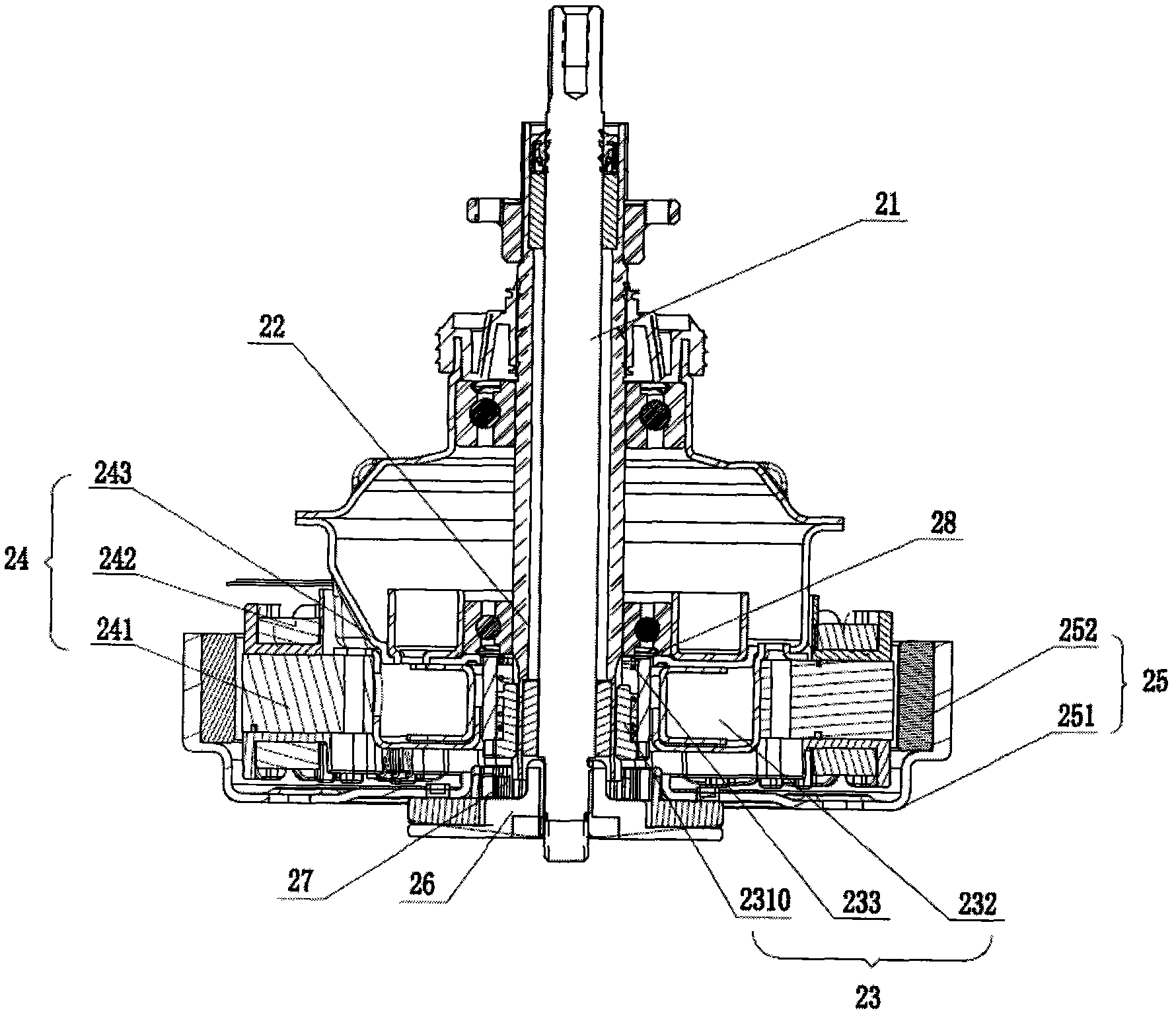 Transmission device of washing machine