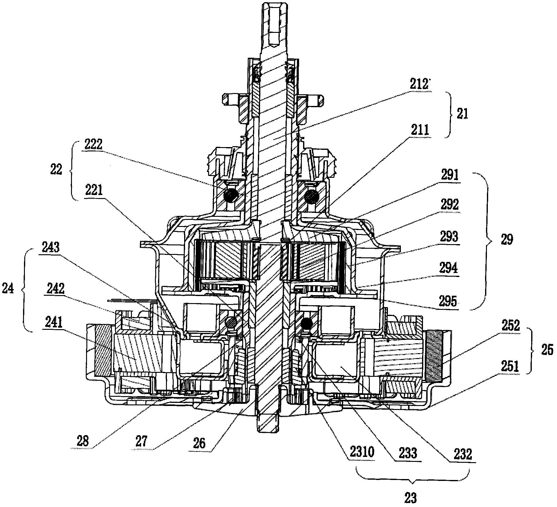 Transmission device of washing machine