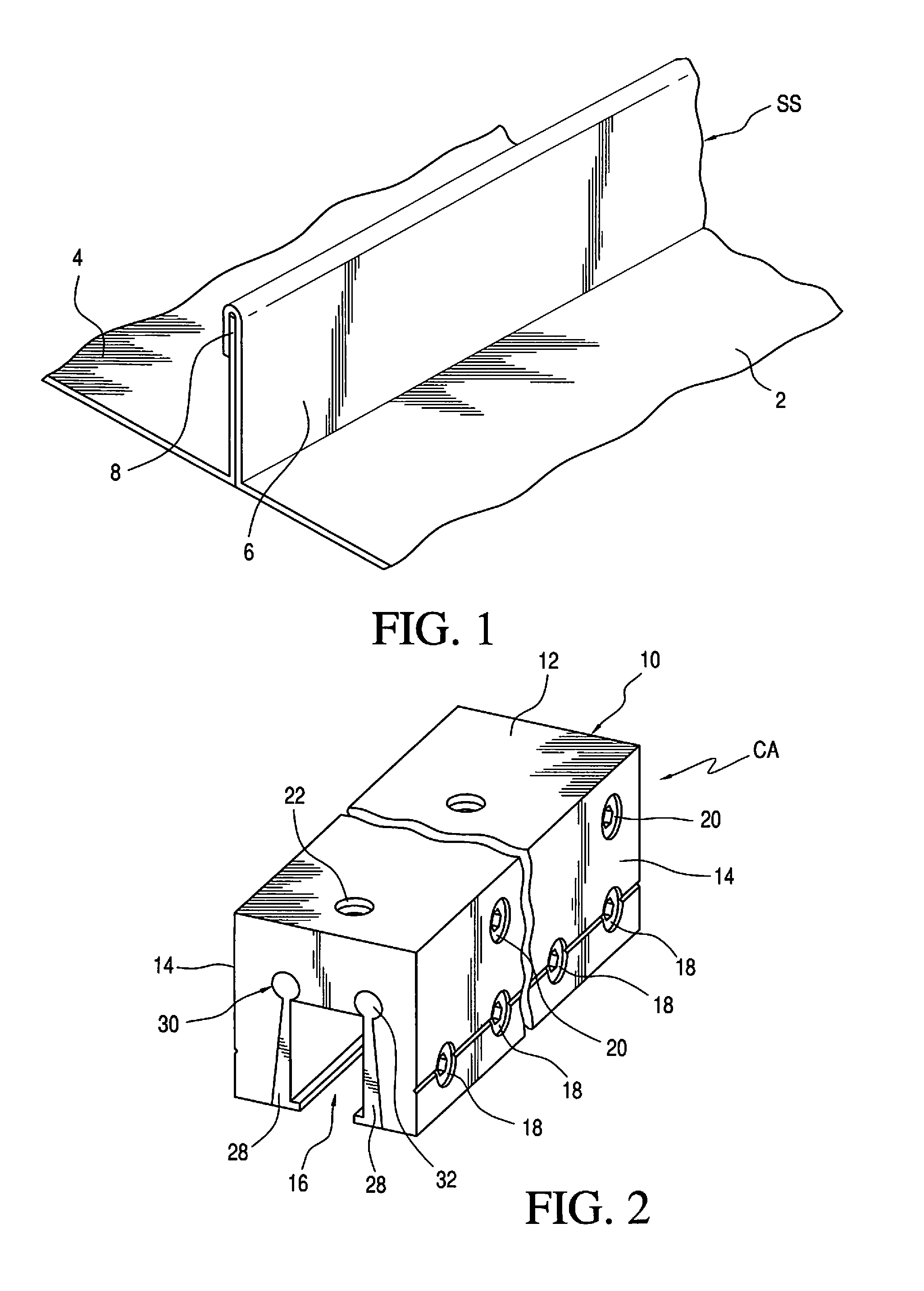 Flanged material and standing seam clamp