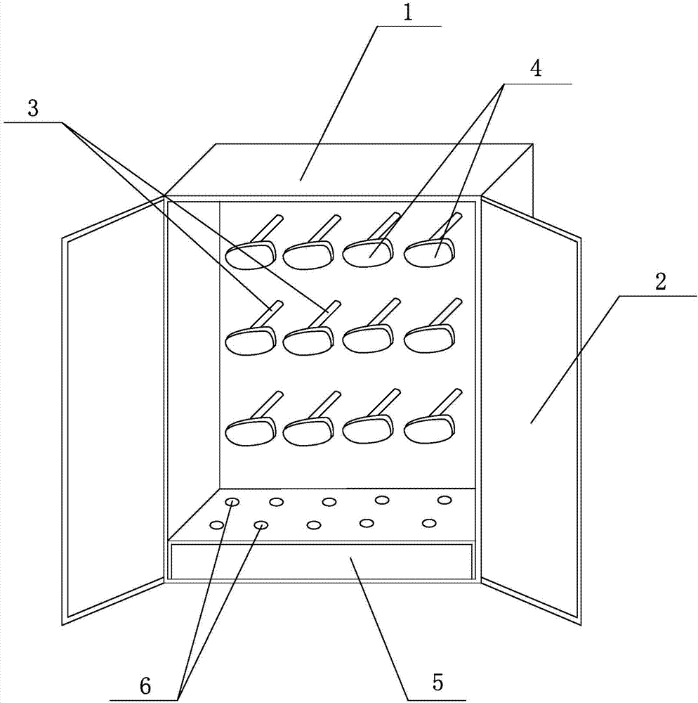 Rapid heating and drying equipment of shoes