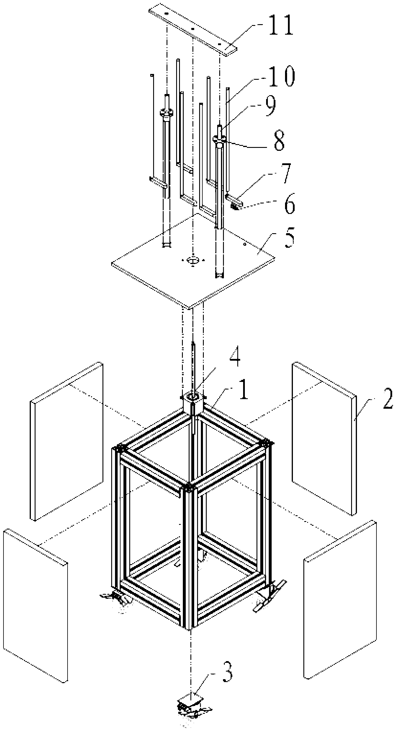 Automatic cloth lifting platform